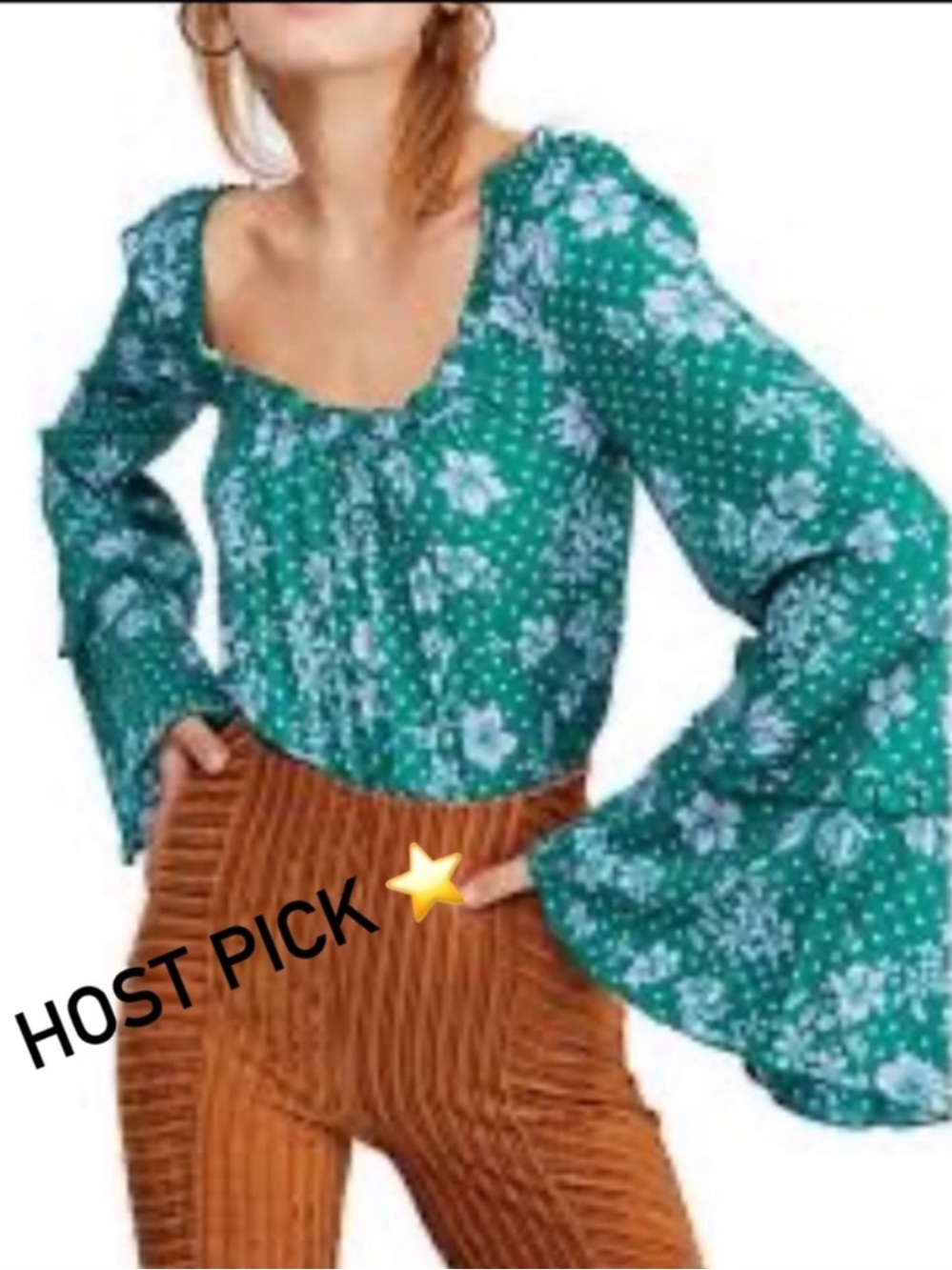 NWT FP One on One Bell Sleeve Bodysuit